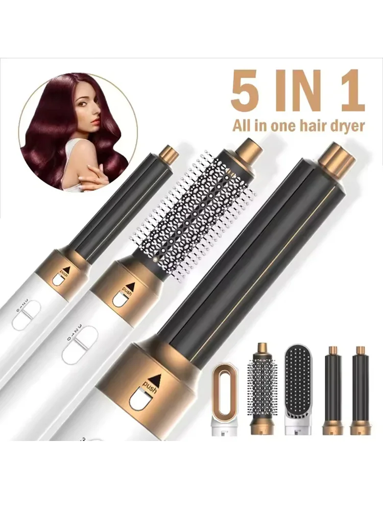 5-in-1 Haartrockner-Styling-Set Professionelle Heimstyling-Tools Lockenstab Heißluftbürste Glätteisen Multifunktionales Friseurset