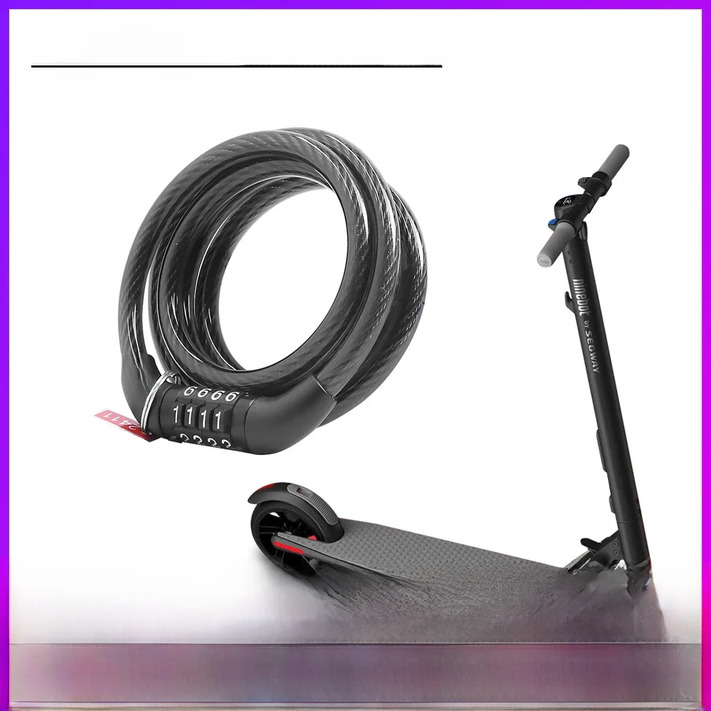AliExpress NONE Electric Scooter Anti-theft Bike Lock for Ninebot ES1 ES2 ES3 ES4 Padlock Motorcycle 4 Password Chain Safety Combination Lock
