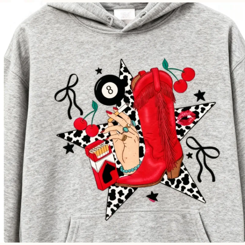 الزي الغربي ملابس راعية البقر النسائية هاودي راعية البقر ستار كولاج هوديي الملابس الغربية الاشياء القمم ملابس الحفل الريفي #4