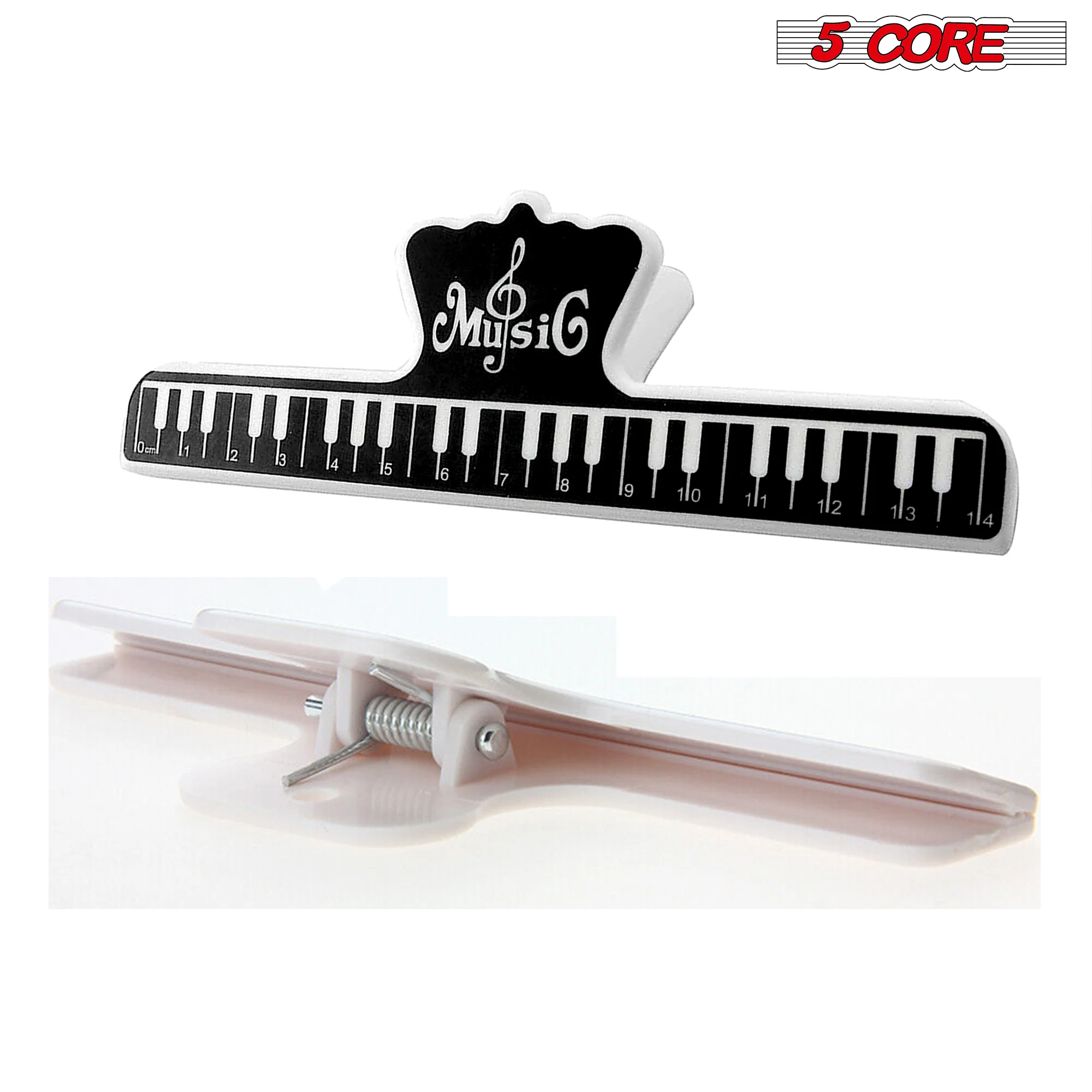 5 Core Music Sheet Page Holder Clip Black Durable Plastic Music Score Fixed Clips MUS CLIP 1PC