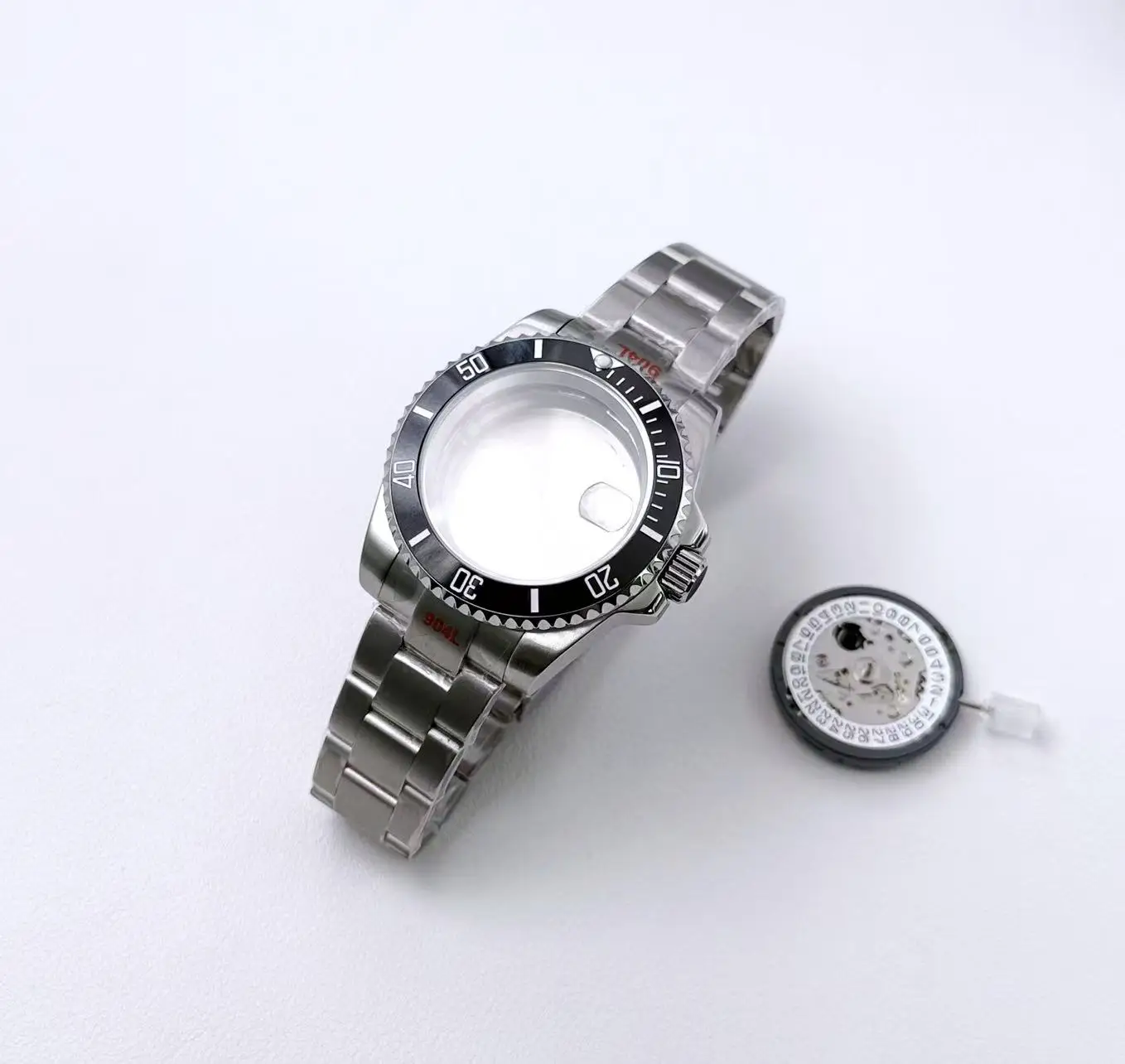 

Watch MOD 40mm case Japan Seiko NH35 Silver Stainless Steel 20mm Strap 28.5mm Dial Fit NH35 Movement Watch Accessories