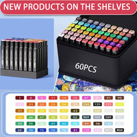 24 - 168 Colors Dual - Tip Artist Markers, Special Marking and Painting Pens for Students' Drawing, School Supplies, Art Supplie