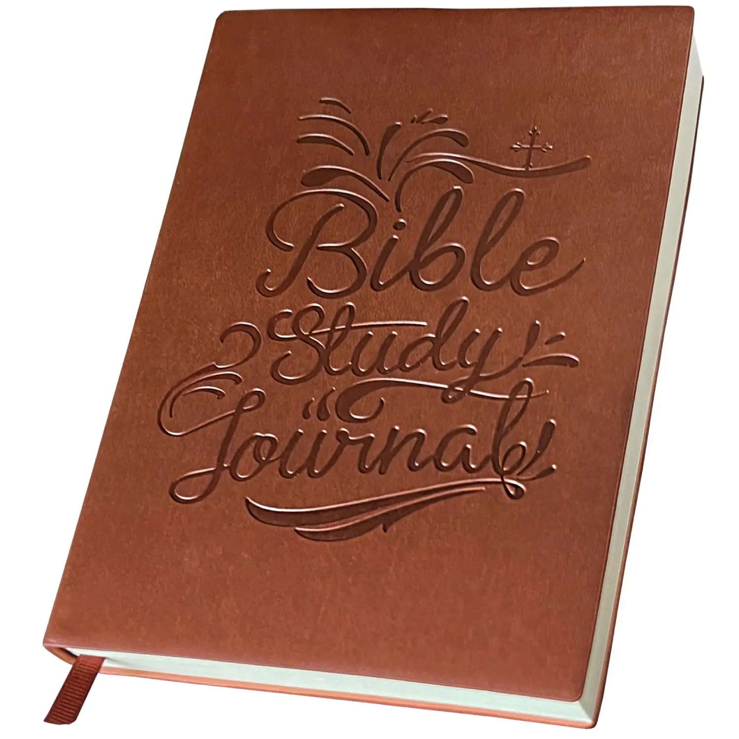 Bible Study Journal Embossed Lettering Hardcover Christian Devotional Notebook with Ribbon Marker view 6
