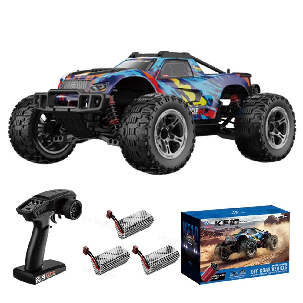 KF10 MAX 1/10 4WD 3S Hochgeschwindigkeits-Ferngesteuertes Offroad-Auto 60KM/H Bürstenloser Motor 2S KF10 PRO RC Truck Drift-Rennwagen Spielzeug Geschenke