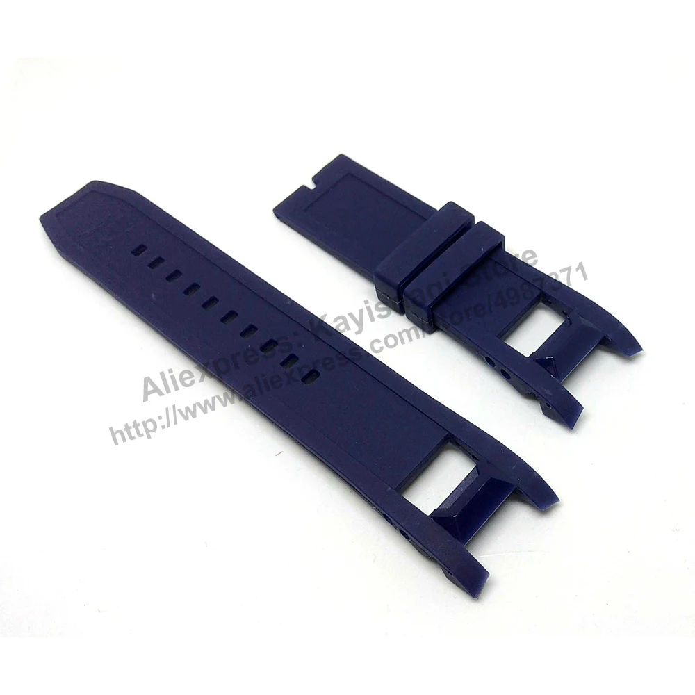 26mm Navy Blue Rubber Watch Band Strap Compatible for Invicta Reserve Excursion 80615 , 80616 , 80617 , 80619 , ​90057