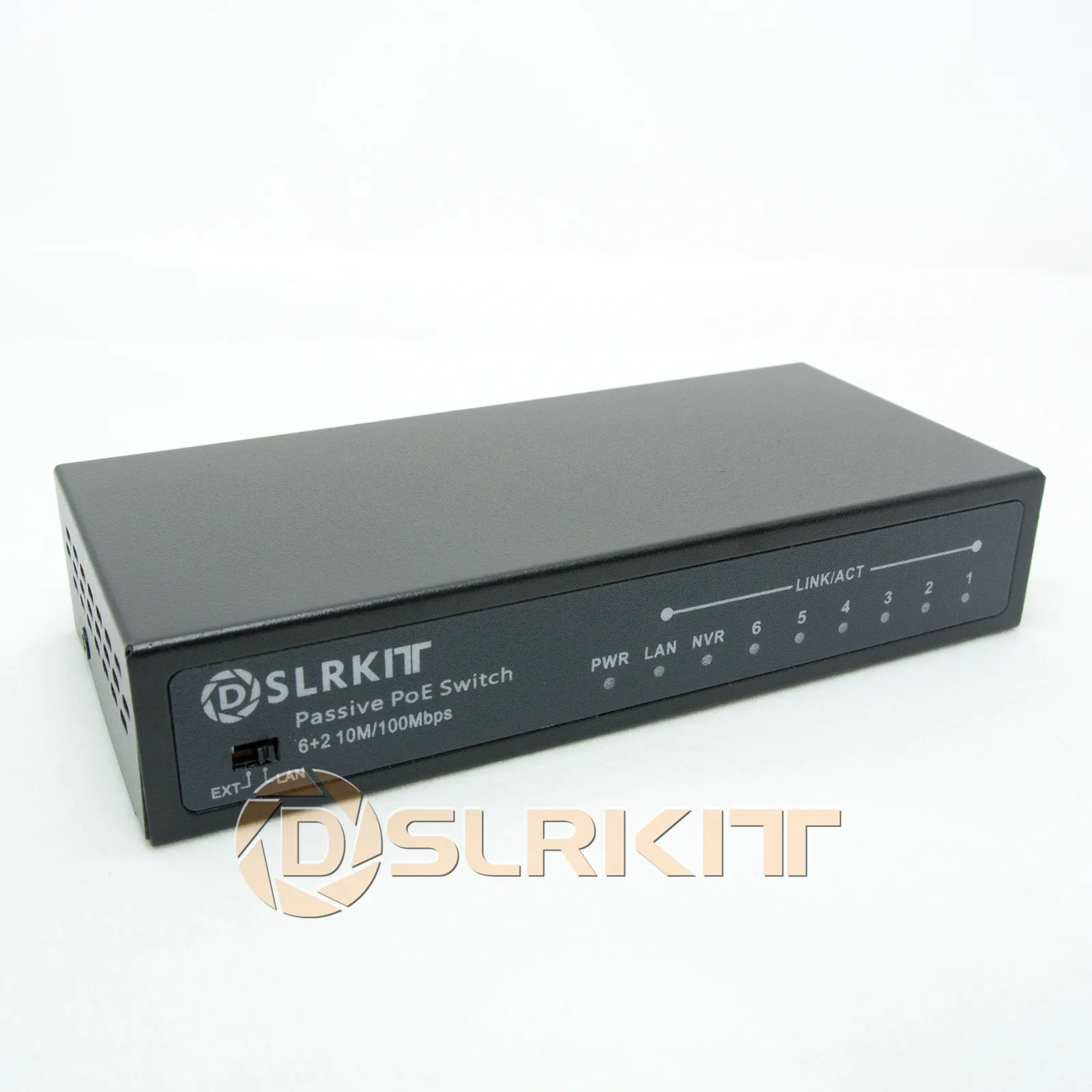 DSLRKIT 250M 8 Ports 6 PoE Switch Injector Passive Power Over Ethernet 52V 90W