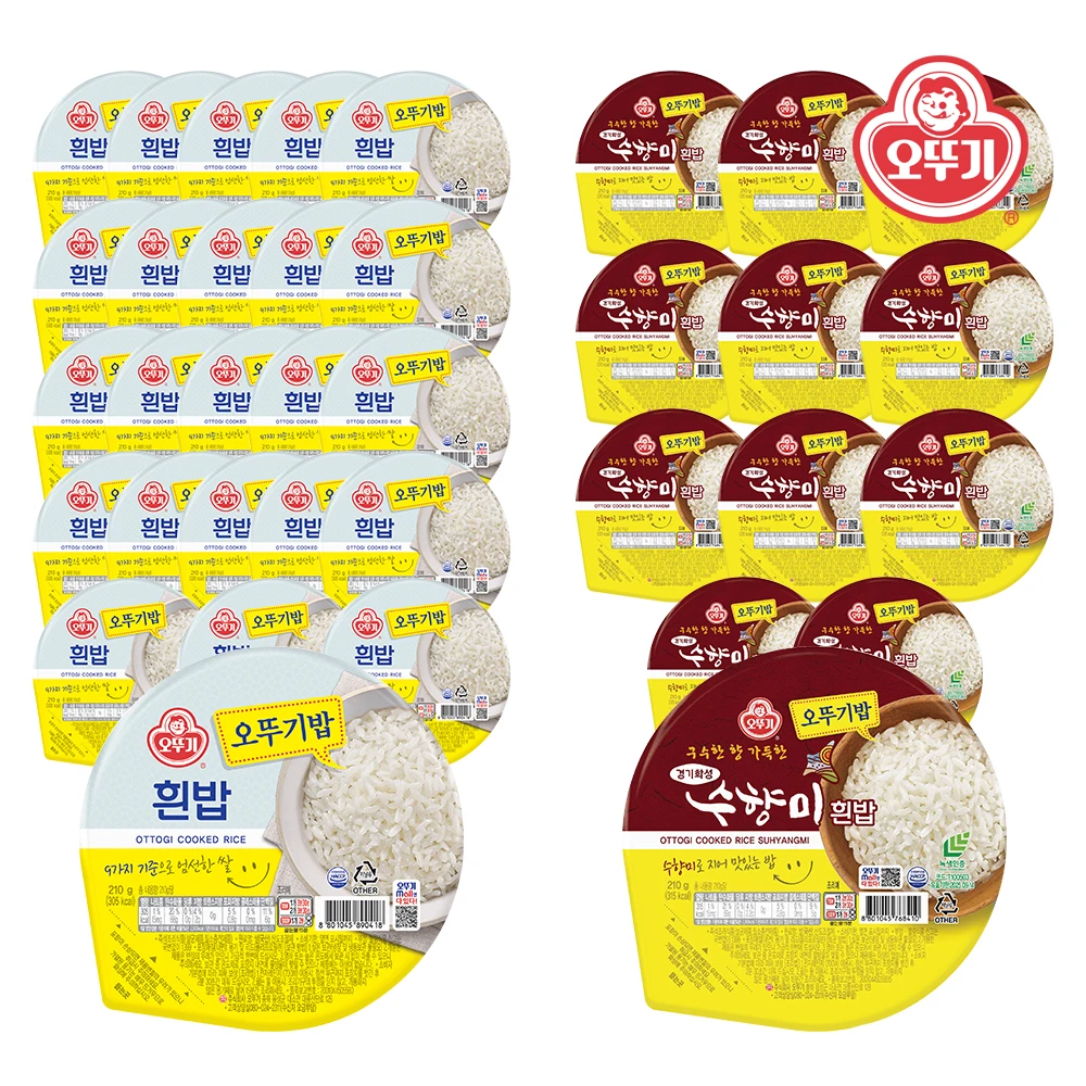 [Ottogi] Ottogi rice white rice 210g x 24 pieces (1 box) + Ottogi rice water flavor 210g x 12 pieces (1 box)