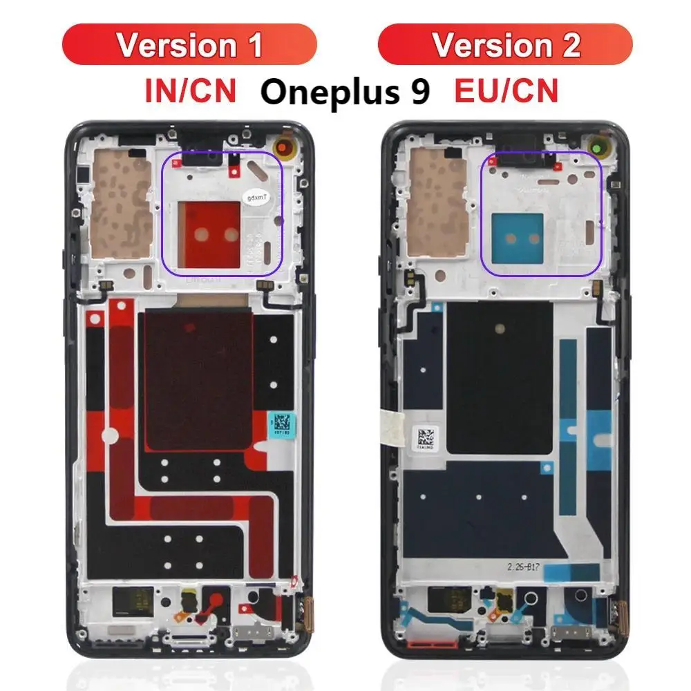 NEW AMOLED Display Screen for OnePlus 9 LE2113 Replacement, Lcd Display Digital Touch Screen with Frame for OnePlus 9 Pro Screen