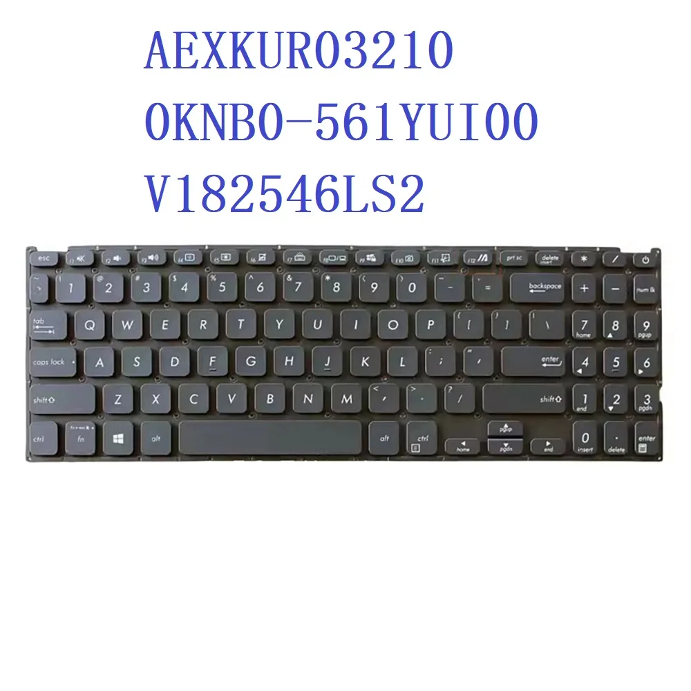 New Laptop United States US Keyboard For ASUS For VivoBook 15 For Model AEXKUR03210 0KNB0-561YUI00 V182546LS2 With Backlit Black