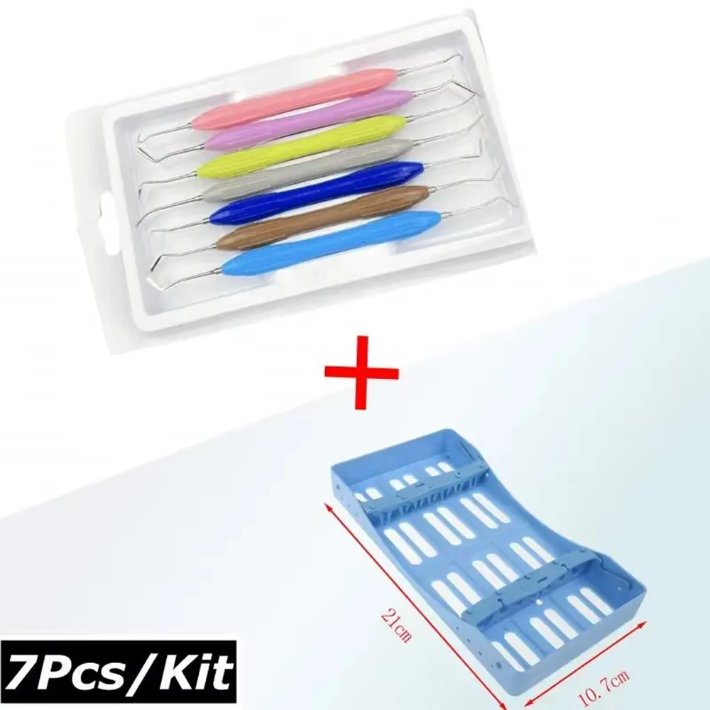 

Dental Lab Composite Filling Tools Kit with Organizer Rack - Polishing Spatula for Aesthetic Teeth Restoration