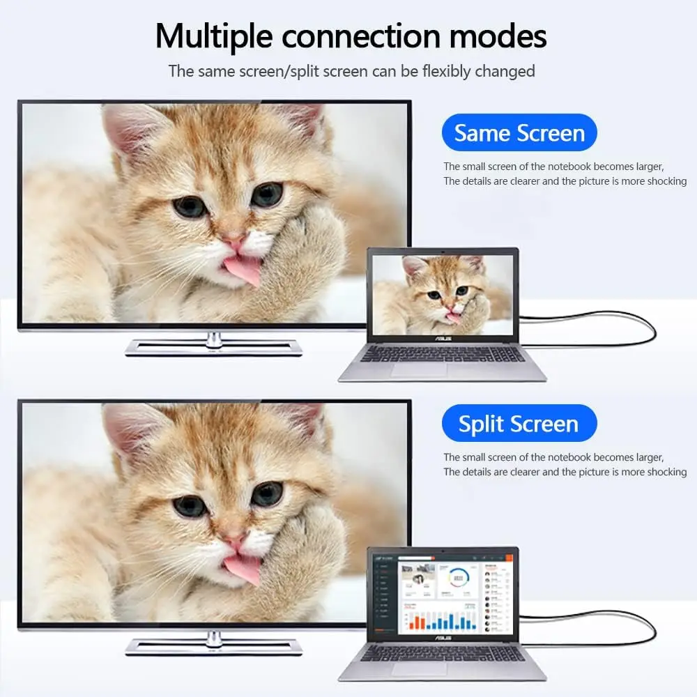 2m 4K USB-C a HDMI Cable para Monitor/TV/Proyector Adaptador (4K@60Hz) de Aluminio, Thunderbolt 3/4, para iPhone 17,16,15 Pro Max Air, MacBook, iPad Pro/Air, Galaxy S26 S25 S24, Notebook