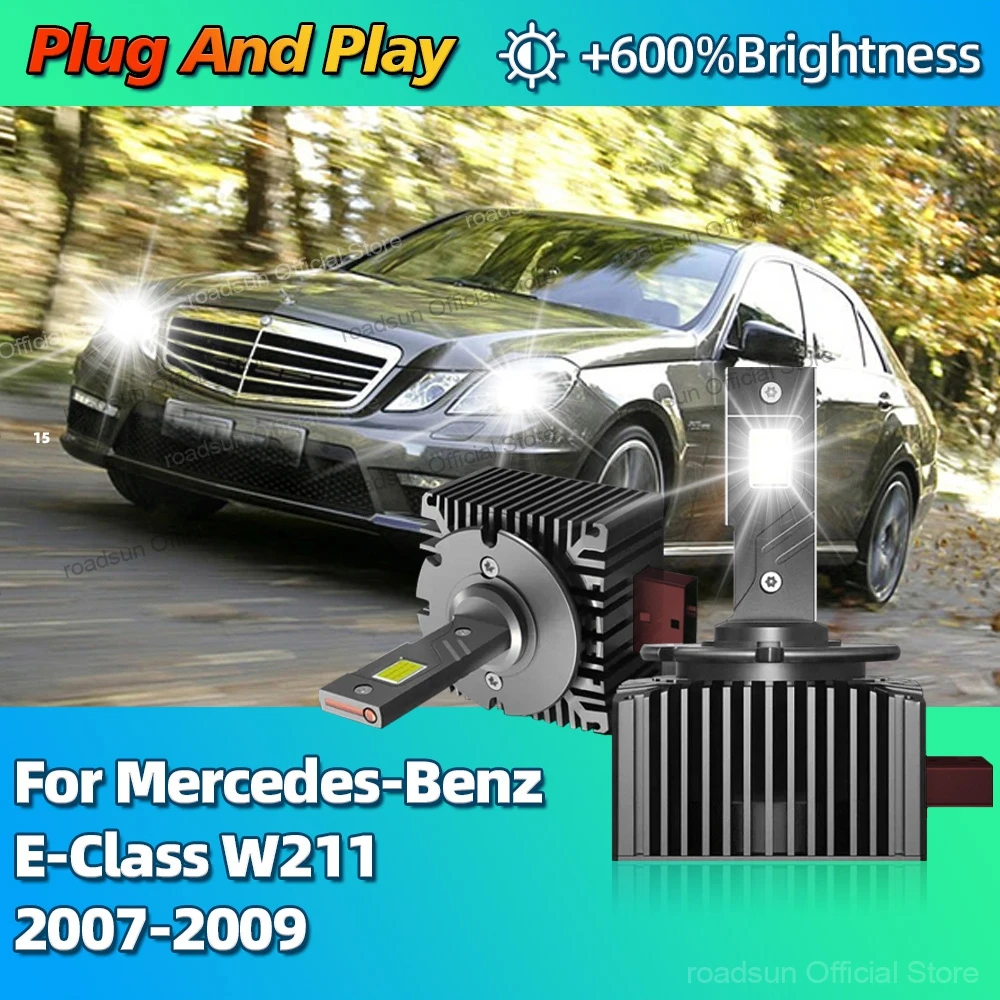 

6000K светодиодные фары HID D1S, сменные автомобильные фары Canbus для Mercedes-Benz E-Class W211 2007 2008 2009, фара с длительным сроком службы