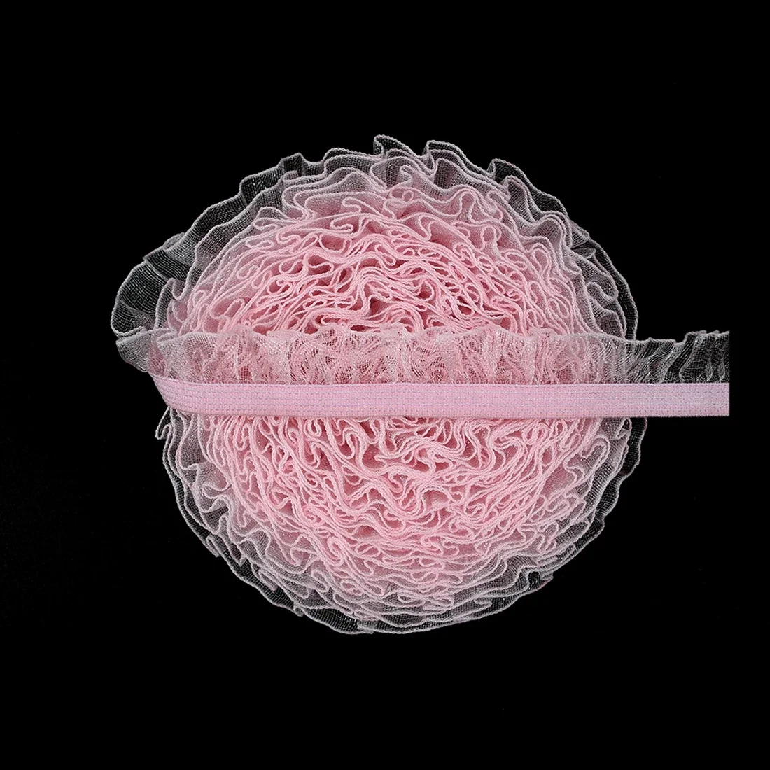 NIN LOOMS Organza froufrous dentelle garniture élastiques 5/8 "15mm Tulle Spandex bandes bandeau Tutu Lingerie robe couture artisanat 2 5 10 Yard