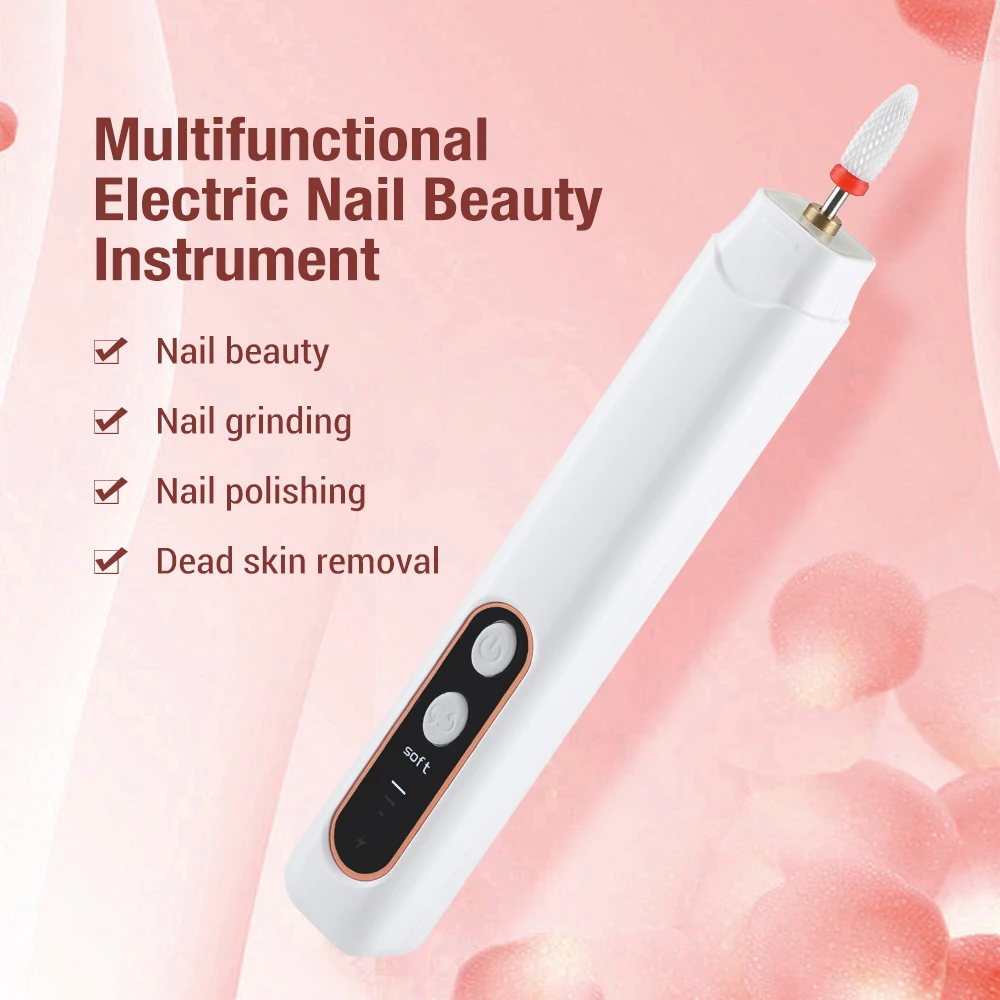 Máquina pulidora de uñas profesional, cortador de manicura eléctrico inalámbrico para reparación de uñas, Diseñado para quitar Gel para salones, herramientas para uñas