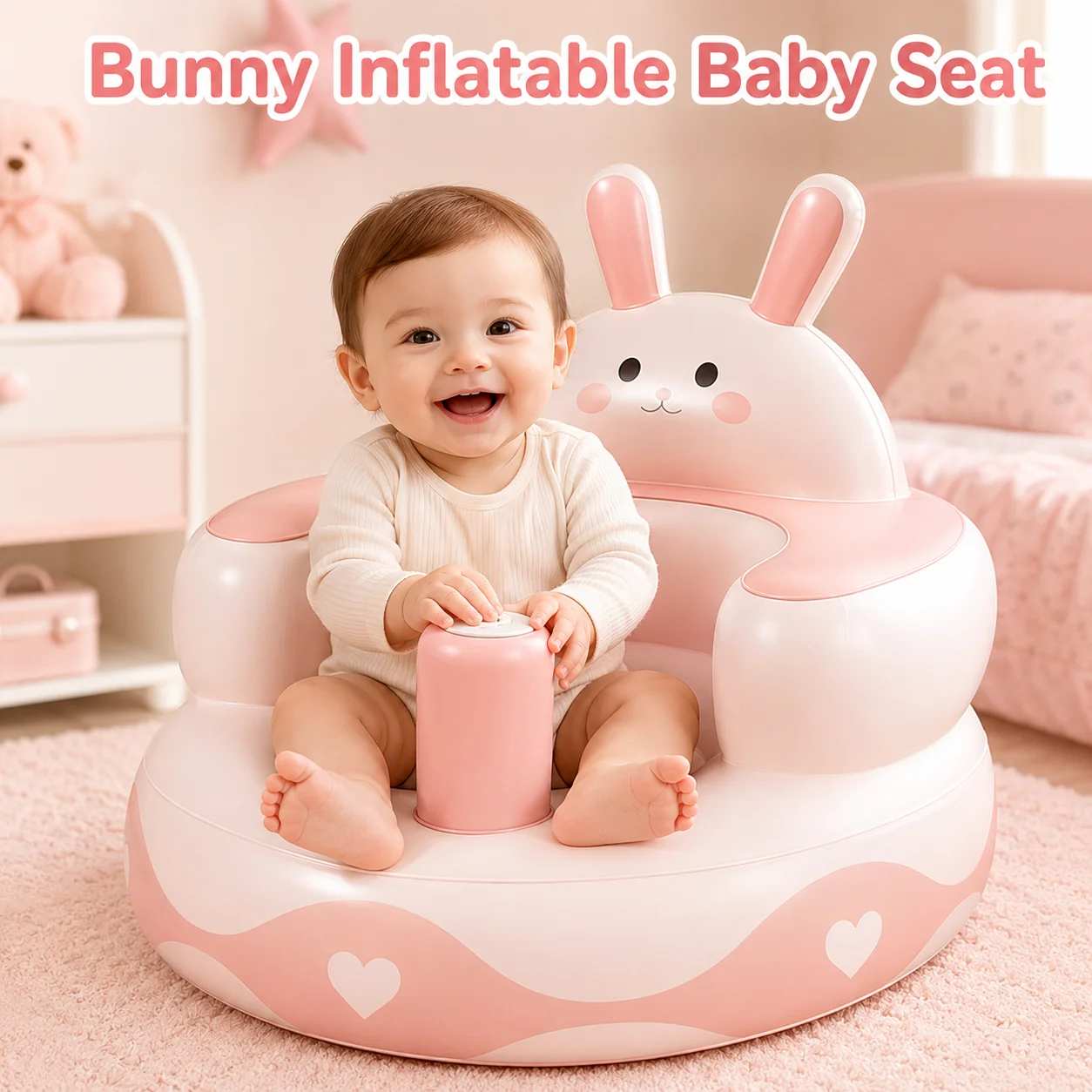 1PC Inflatable Seat Sofa Learning to Sit Chair PVC Cartoon Dinosaur Bear Chicken Support Seat Bath Sofa Seat