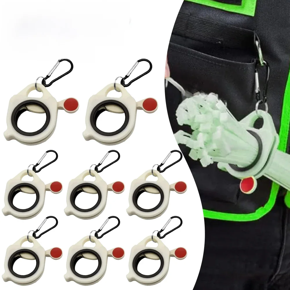 10-1szt Fluorescencyjny organizer do opasek kablowych Uchwyt do opasek kablowych Przenośne narzędzie do przechowywania opasek kablowych Organizer opasek kablowych — zdjęcie 2