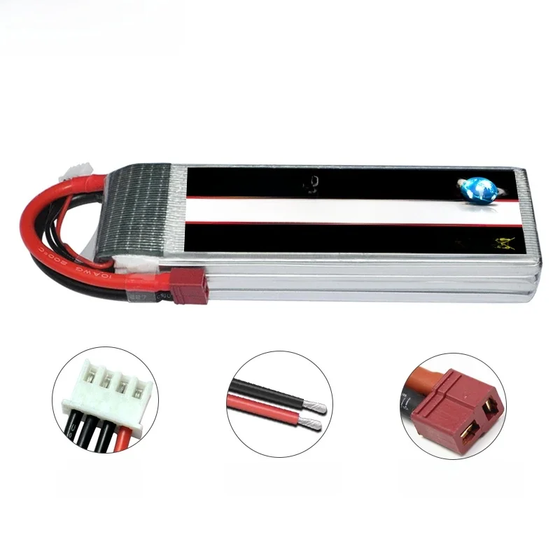 1PCS HRB 11.1V 5000mAh 3S Lipo Batterij 50C T Deans XT60 EC5 RC FPV Vliegtuigen drone Racing Boot Auto Onderdelen - afbeelding 2