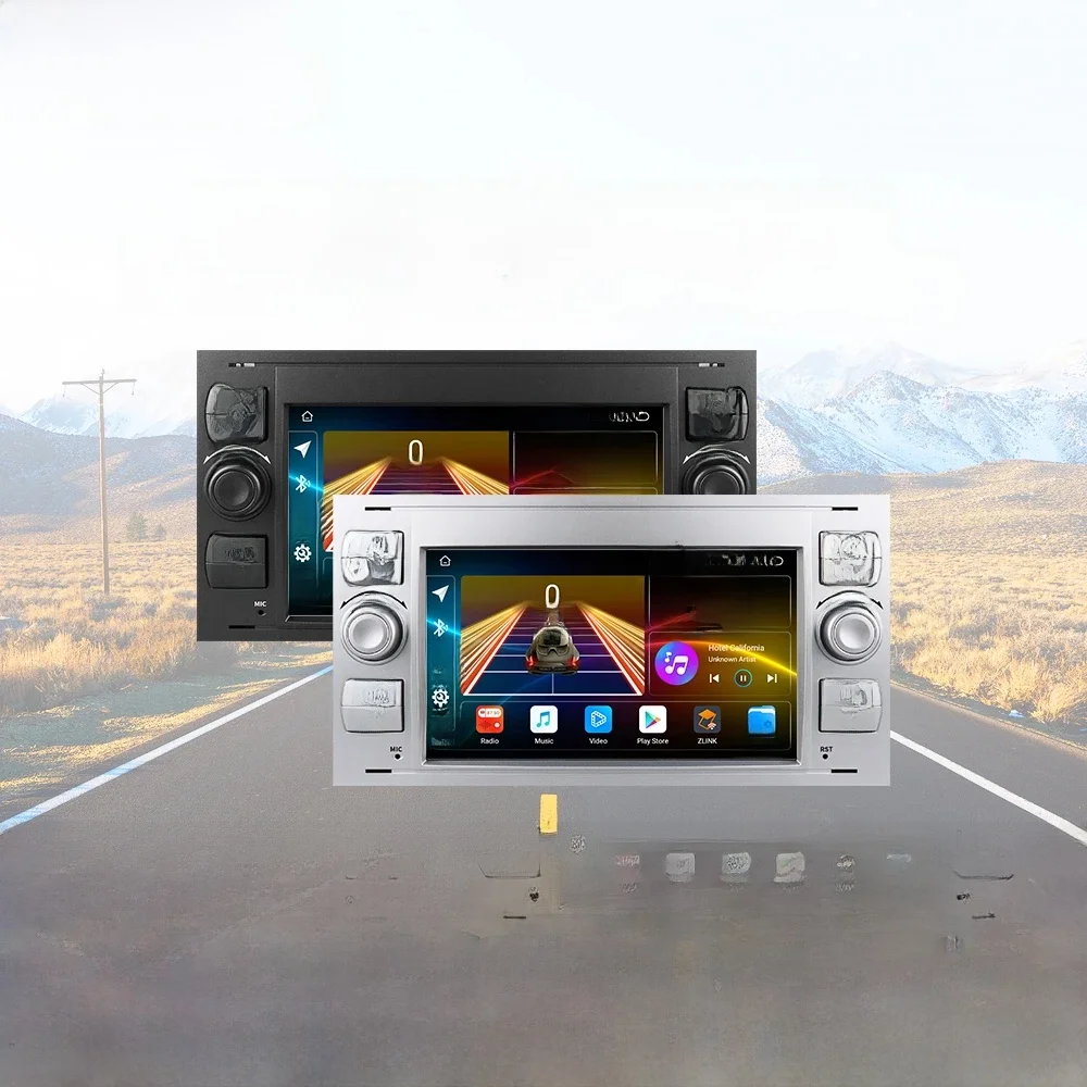 Hizpo Smart Car Systems für Ford Focus Mondeo Fiesta Transit Kuga C-Max S-Max Galaxy GPS Multimedia 2din Autoradio Carplay 7862S