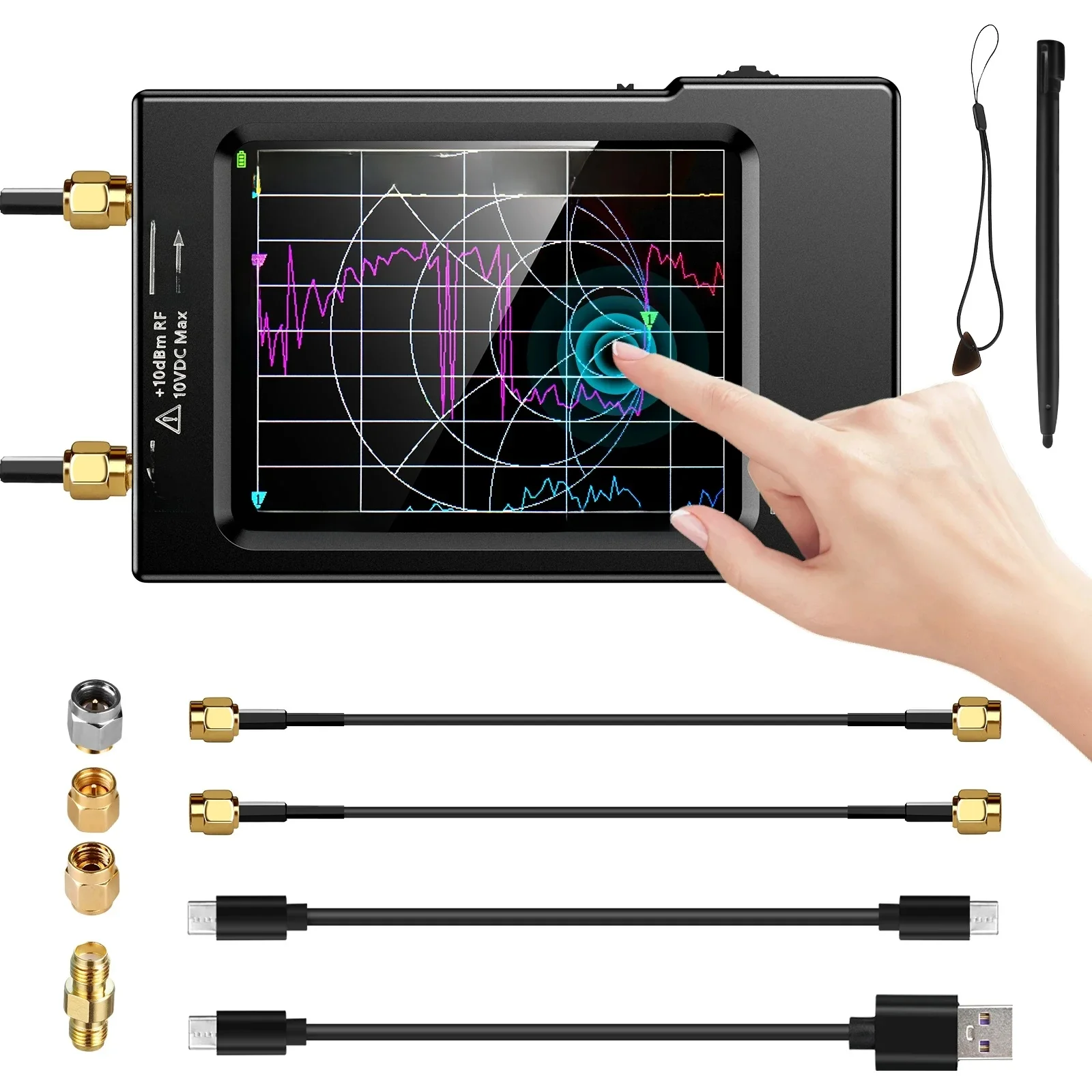 Analizator sieci wektorowej NanoVNA-H 10KHz-1.5GHz MF HF VHF UHF W/ Shell SD Card Slot Supprt 32G Digital Nano VNA-H Tester — zdjęcie 2