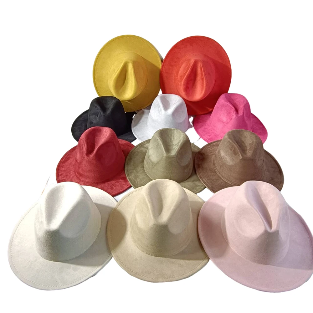 

Western-style suede fedora cap, unisex, retro fashion, soft felt cap, Panama hat, Fedora hat, church capsombrero