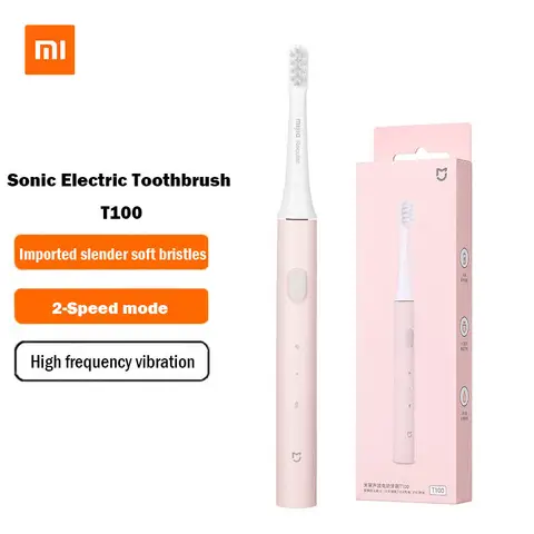 샤오미 미지아 T100 소닉 전동 칫솔, Mi 스마트 칫솔, USB 충전식, IPX7 방수, 무선 구강 위생 클리너