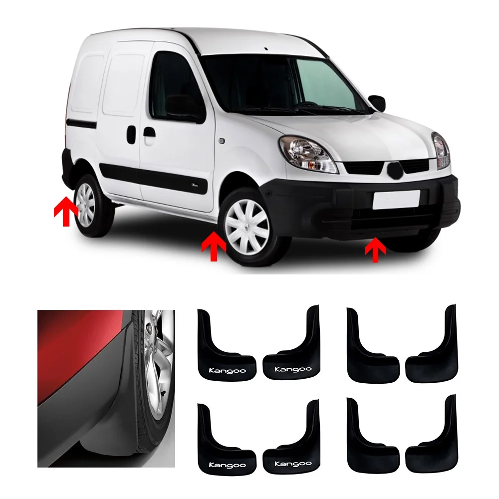 

For Renault Kangoo Mudguards 4 Pcs. Between1998-2007. Flexible Plastic Mudflaps Fender A+Quality Automotive Accessory Tuning Car