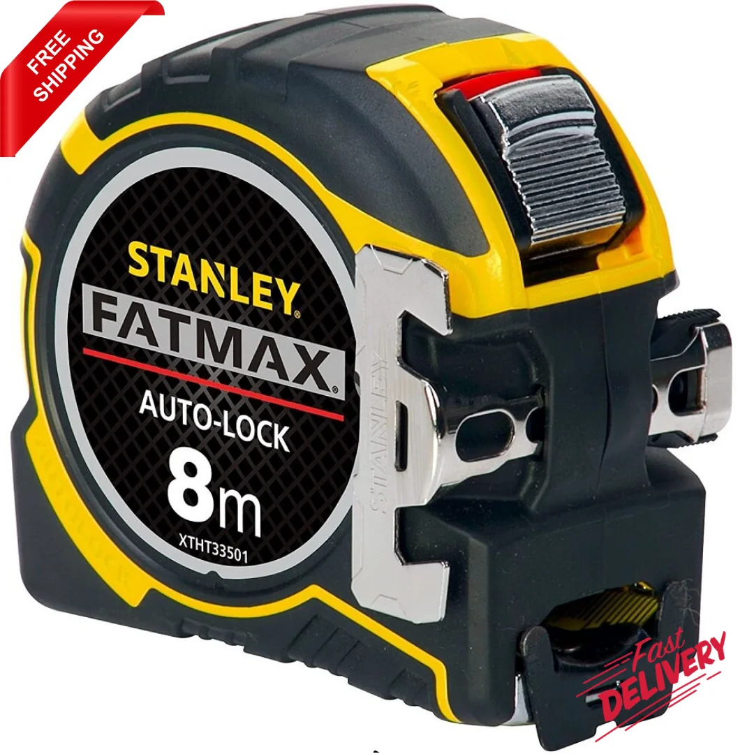 

Stanley xtt033501 Fatmax Steel Tape Measure 8m x 32mm Retractable Professional Measuring Tool Resistance Fall Tape Measure