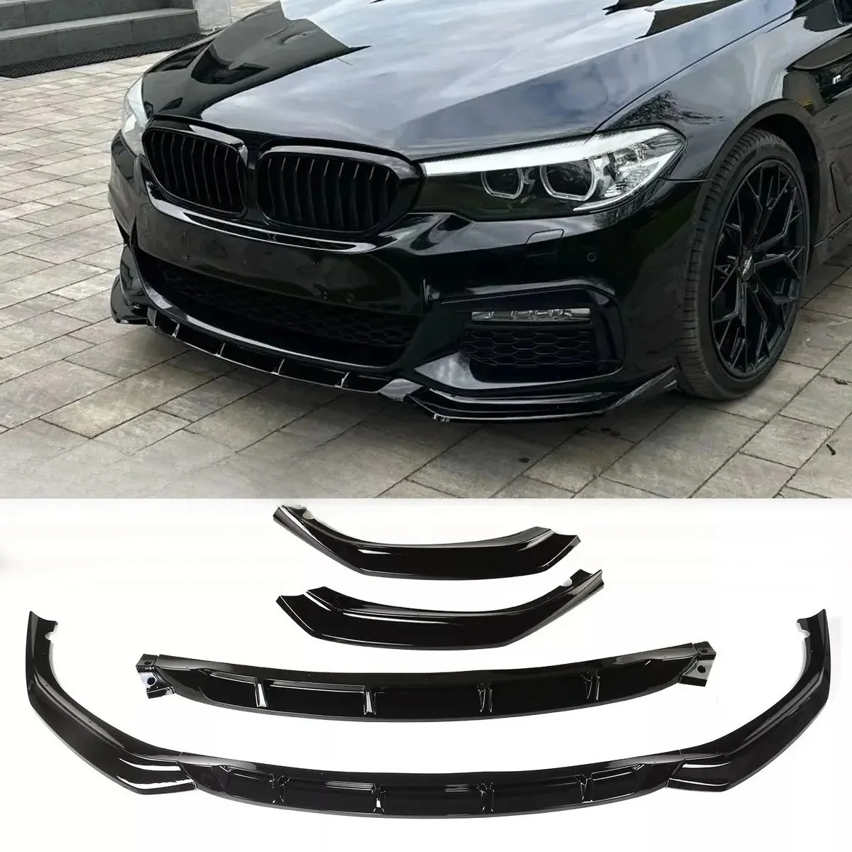 Do BMW serii 5 G30 G31 520i 530i 540i M-Sport 2017-2020 Przedni zderzak samochodowy Spoiler wargowy Splitter Dyfuzor Bodykits Tuning Fartuch — 2