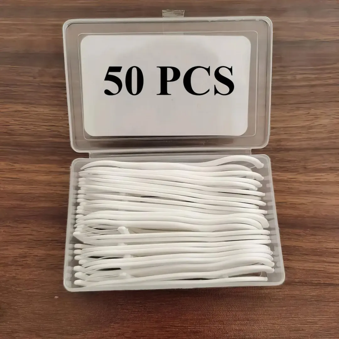 50-Pack Dental Sticks & Floss Picks - Tooth Flossers, Bonus 1 Toothpick Storage Container Gift