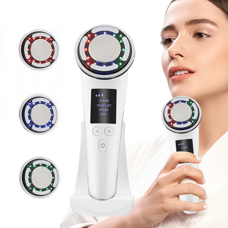 

EMS Facial Skin Care Massager Beauty Device Pulse IPL Skin Lifting Tightening Anti Wrinkle Heating Cooling Compress Massager