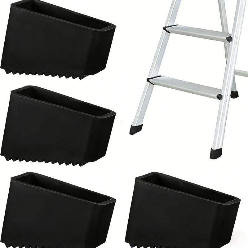 2Pcs Non-Slip Rubber Ladder Feet Covers 5.5x5cm Anti-Skid Replacement Protector for Telescopic Ladders