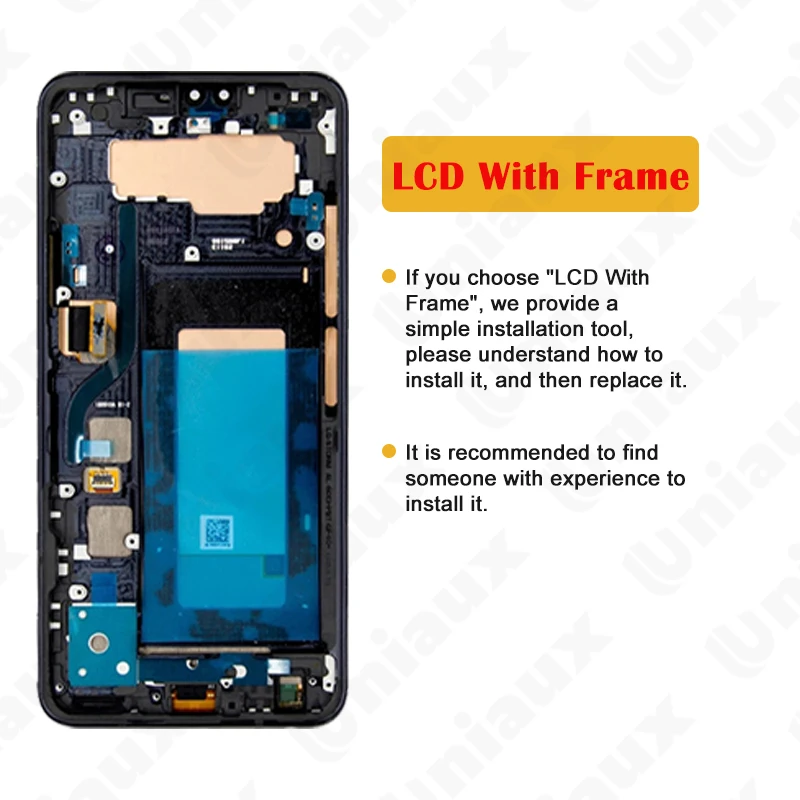 Imagem -03 - Amoled Display Touch Screen com Bateria Digitalizador Lcd Apto para lg V50 Thinq 5g V500 V500n V500em Original 64