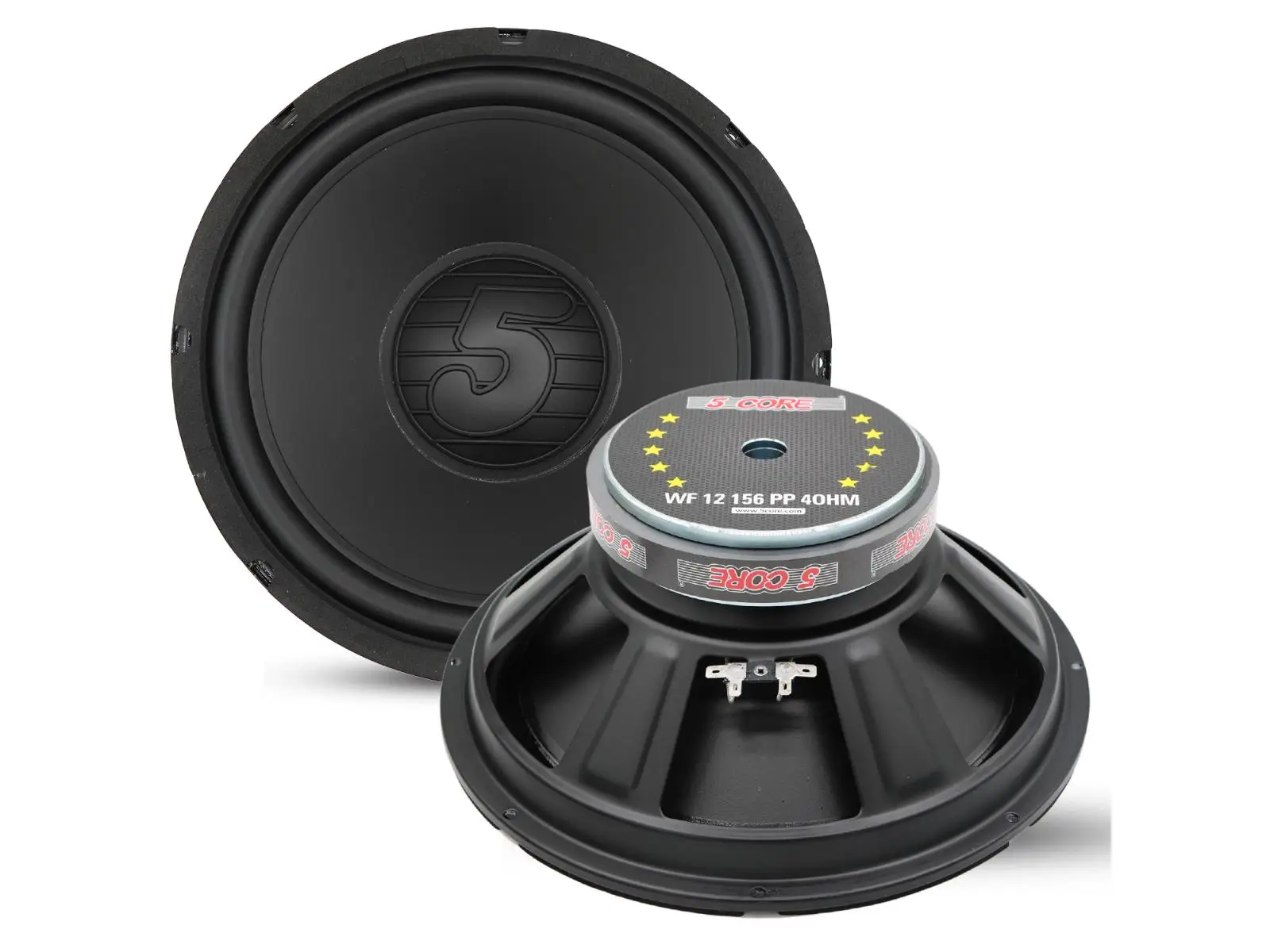 

5 Core 12 Inch Woofer 400W Car Subwoofer 4Ohm Replacement Deep Sub w Poly Cone-WF 12 156 PP 4OHM