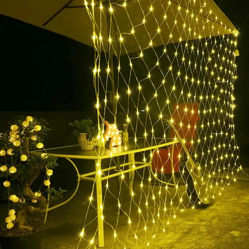 Siatka LED Fairy String Light Garland Zasłona okienna Boże Narodzenie Fairy Light Wedding Party Garland Light — zdjęcie 2