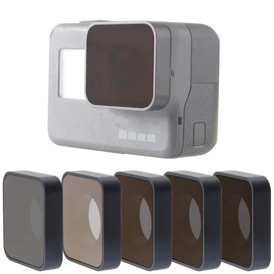 Dla Go Pro Hero 5 6 7 akcesoria do obiektywów UV CPL ND 4 8 16 neutralna gęstość zestaw filtrów do kamery GoPro Hero5/6/7 Black Action — zdjęcie produktu 7