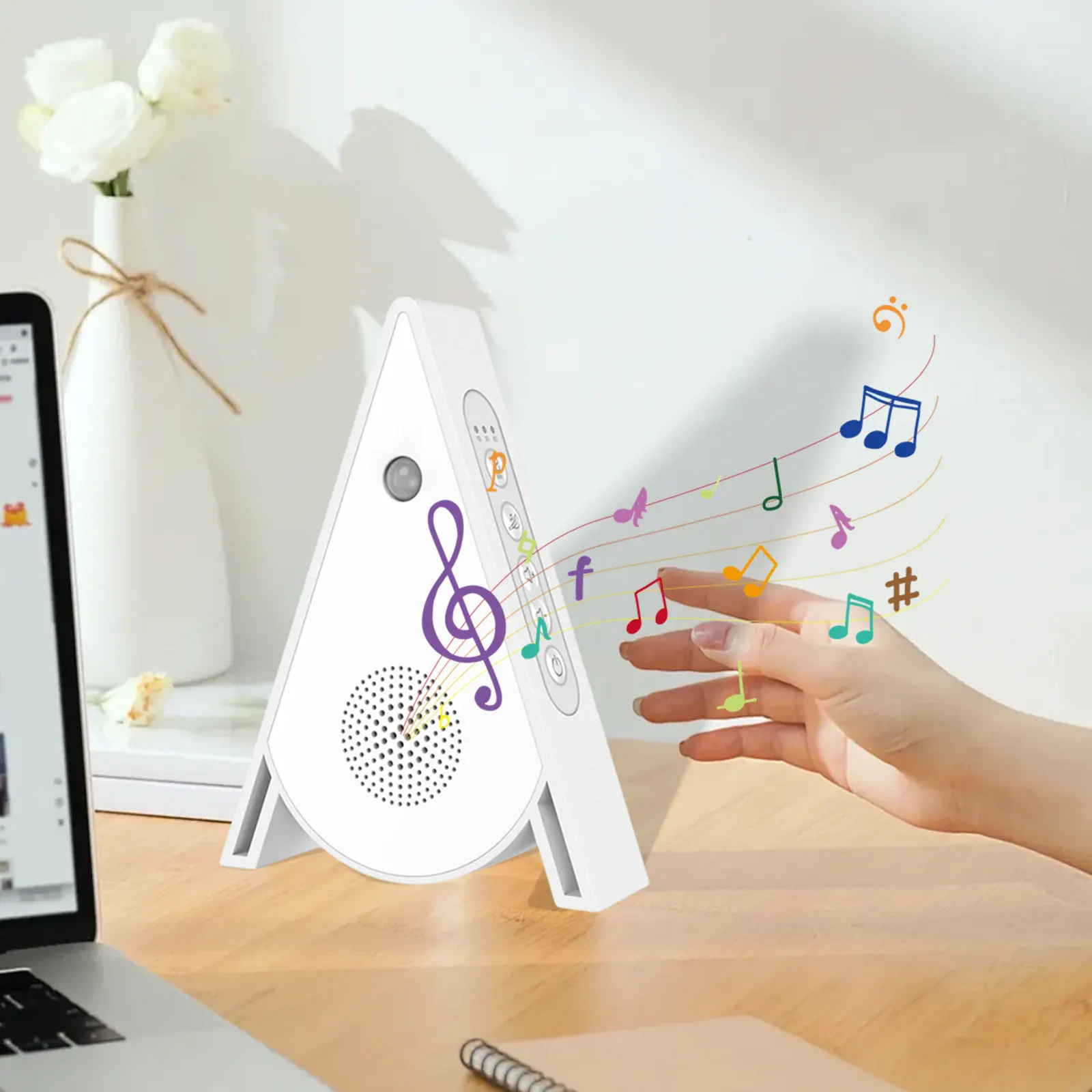 

Bird Sound Speaker Compact Bird Sound Box Realistic Audio Meditation Sleep Aid Study Decoration for Home Garden Office Balcony