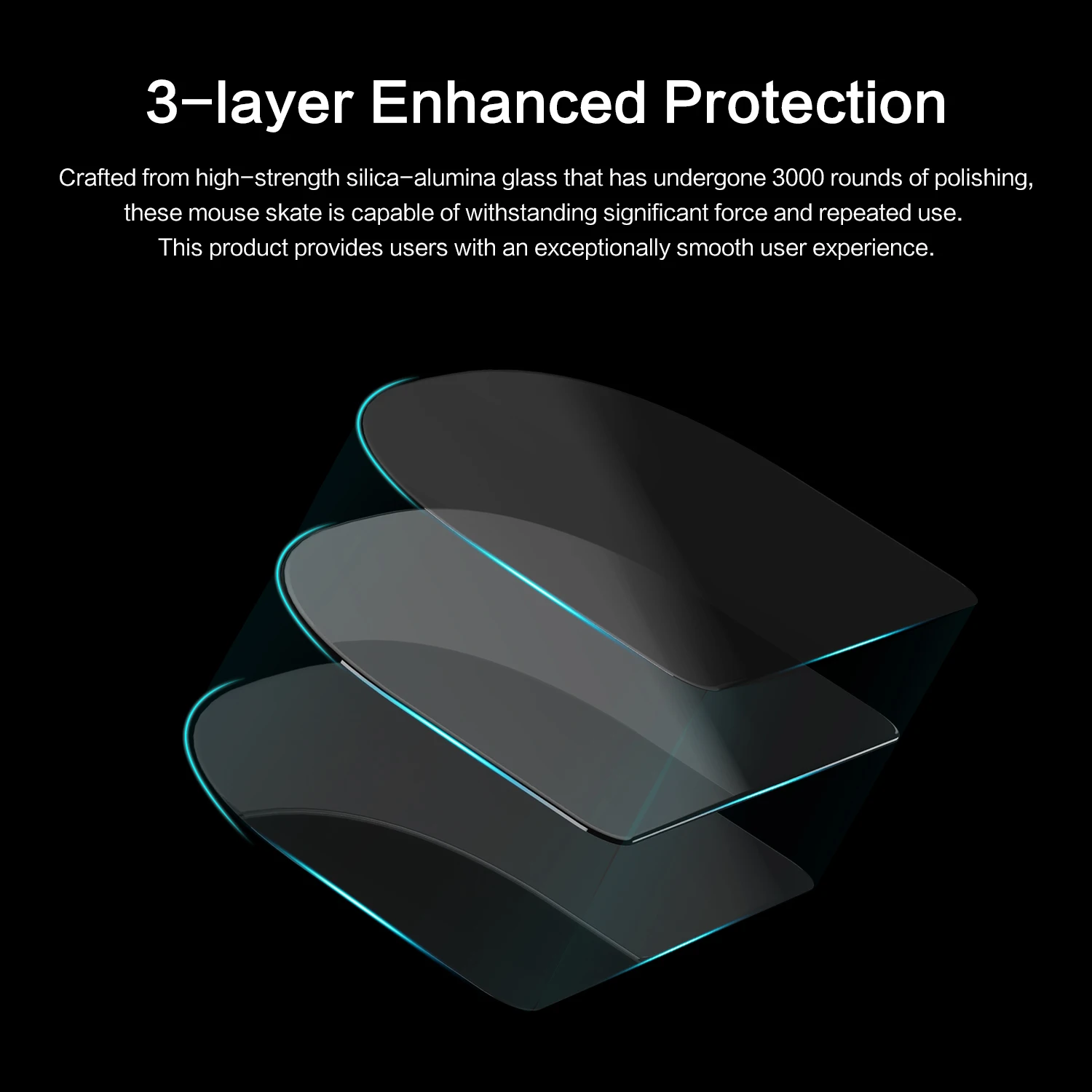 Rounded Curved Edges Mouse Feet Mouse Skates Mouse Pads Smooth Glass for Logitech G Pro Wireless Gaming Mouse Feet Replacement