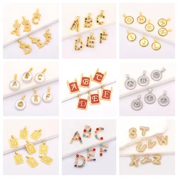 Multi-Choose A-Z Initial 26 Letters Pendant DIY Necklaces Handmade Charm Jewelry Accessories Supplies 26 Letters/Set Wholesale