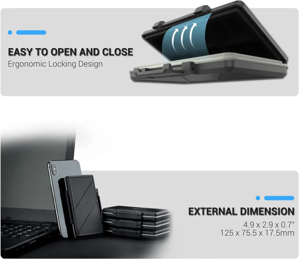 Jjc xqd cfexpressカードケースホルダー、nikon z8、z9、z6iii、z6ii 