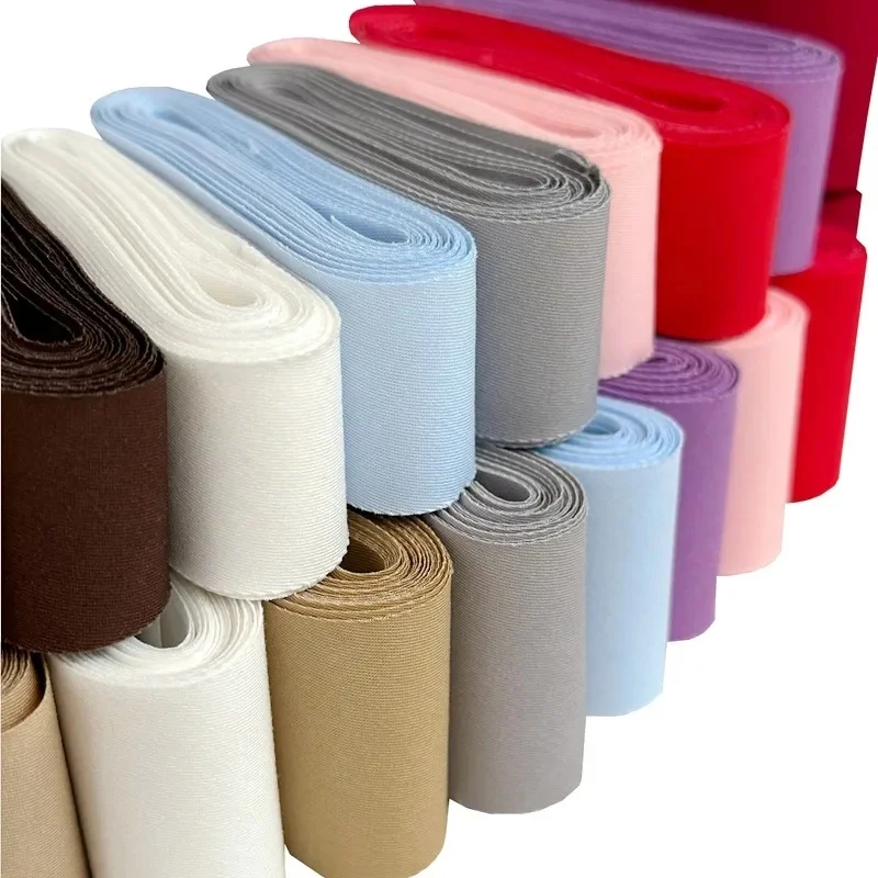 Ruban biais en sergé de coton de 3/4/5cm de large, pour vêtements, bordure de drap de lit, bricolage artisanal, garniture en coton peigné de qualité supérieure