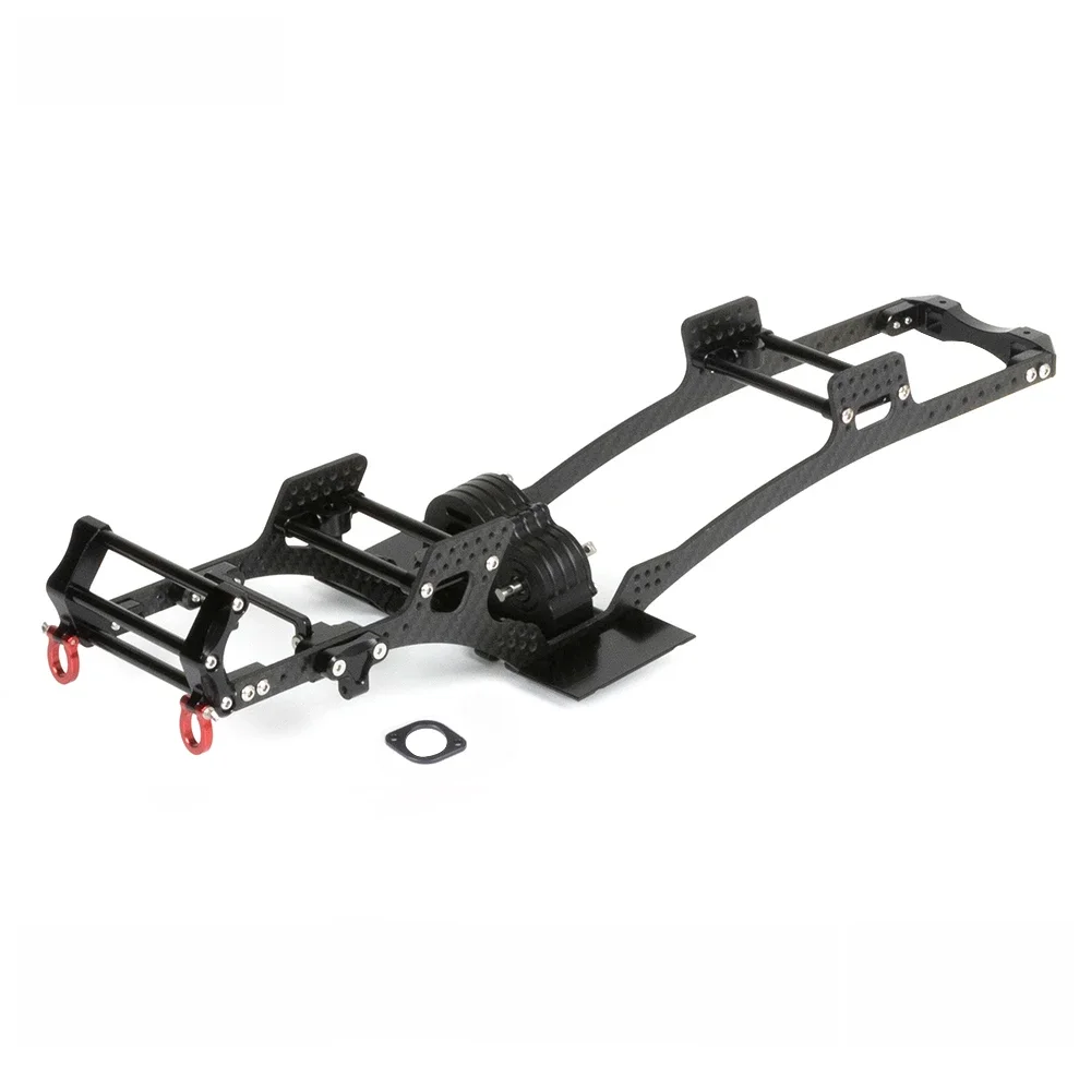Zestaw podwozia LCG z włókna węglowego Szyny ramy V2 Podkładka skrzyni biegów do 1/10 RC Crawler SCX10 III Capra TRX4 Portal Axle Cheater Rigs Built — zdjęcie 2