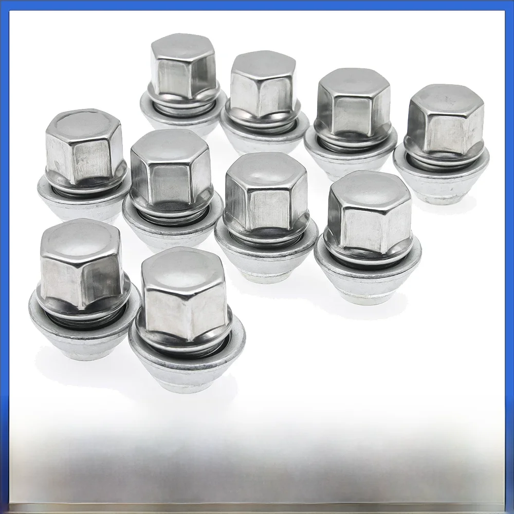 10 pièces 19MM boulon cosse goujon écrou de pneu roue en acier allié M12x1.5 écrous en acier allié écrous de roue pour Ford Fiesta Mondeo c-max Focus