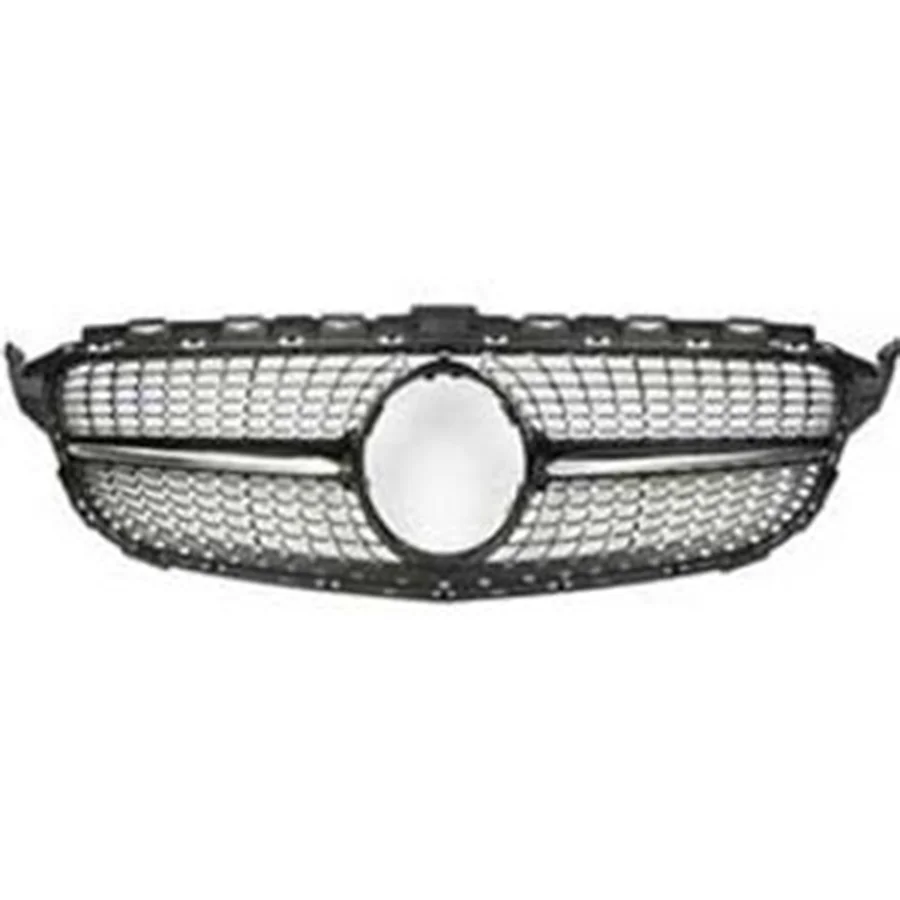 

FOR-W205-C-CLASS-2015-2018-DIAMOND BLACK Car Accessories Front Grille Mesh WITHOUT CAMERA