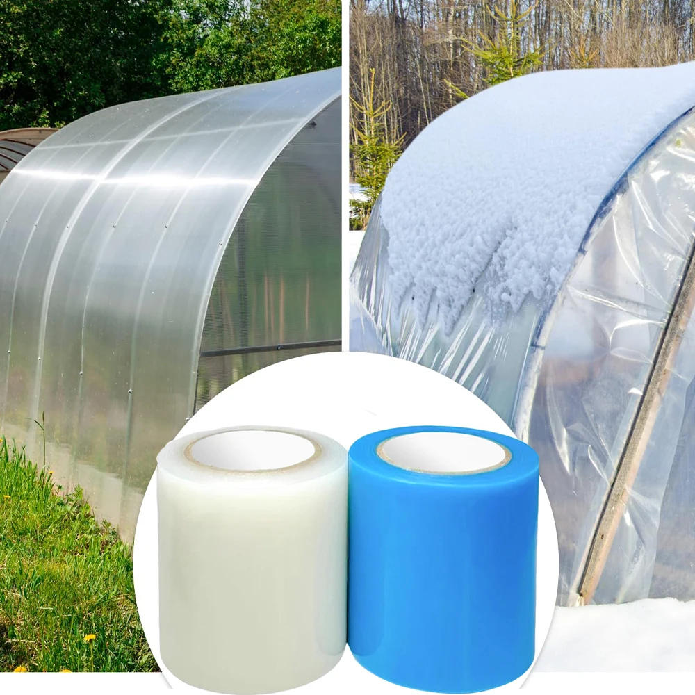 3Rolls Self-Adhesive Greenhouse Film Repair Kit UV Resistant PE Waterproof Sealing Tape Sun-house Tent Sticker for Orchard Shed