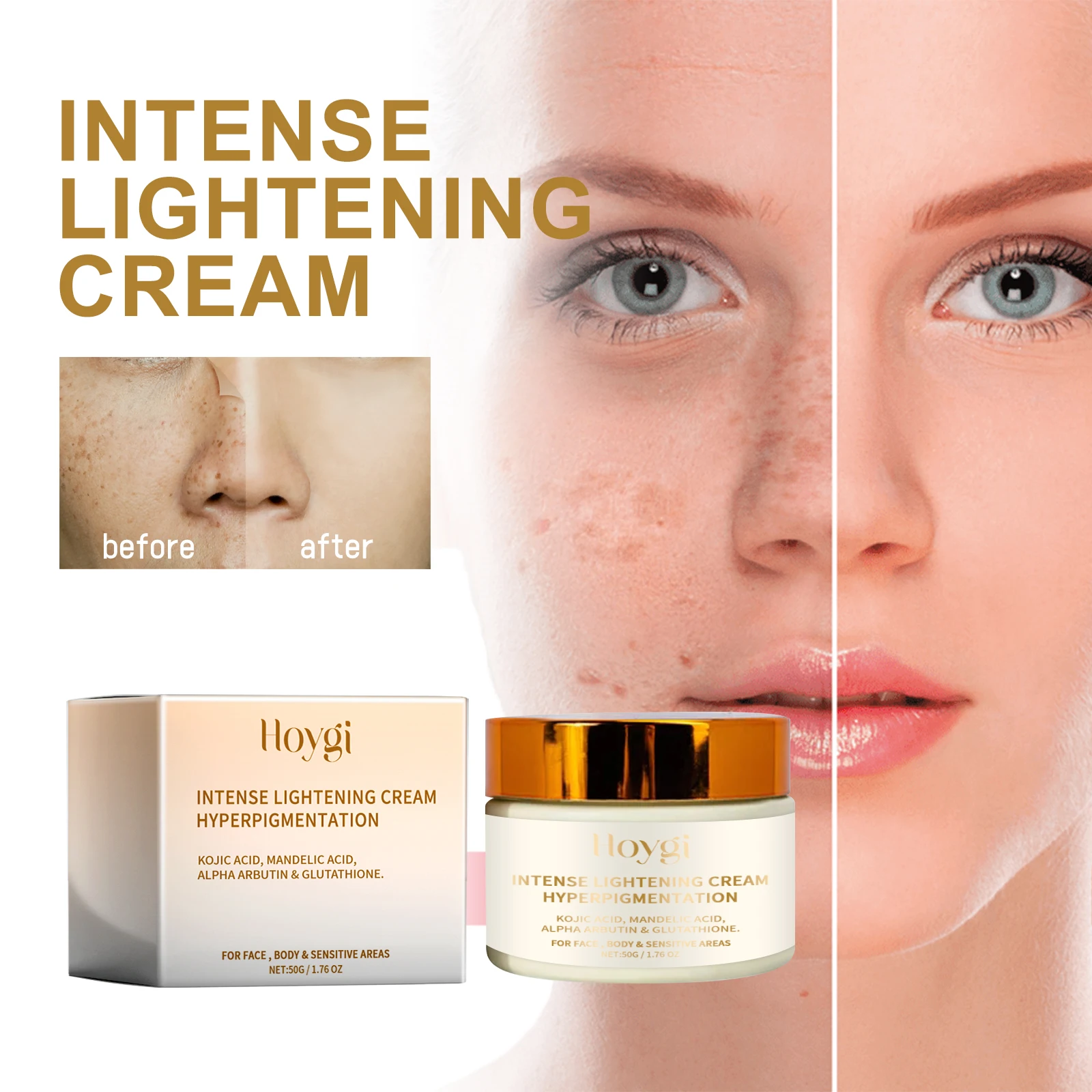 

Hoygi Dark Spot Remover Cream Moisturizing Anti-aging Improve Skin Texture Firming Glowing Smoothing Brightening Face Cream