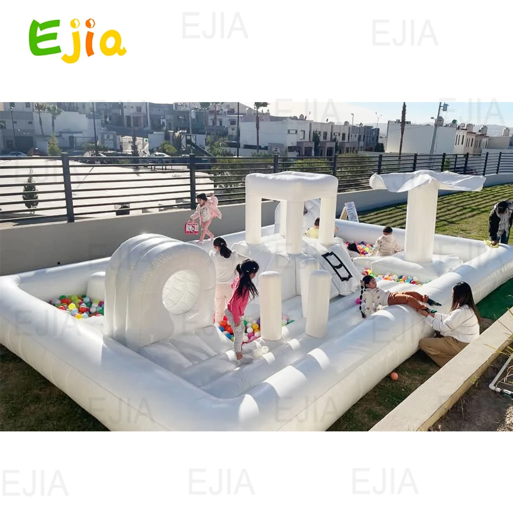 Kids Bouncy Castle Bouncer Obstacle Bounce House Water Slide Pool Inflatable Splash Pad Water Park Equipment Soft Play for Party