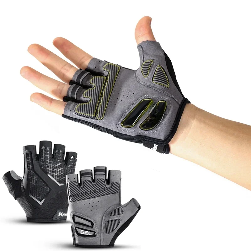 AliExpress Kyncilor Summer Half Finger Mountain Road Bike Gloves Black Liquid Silicone Shock Absorbent Breathable Wear Resistant Exercise Bike Fitne