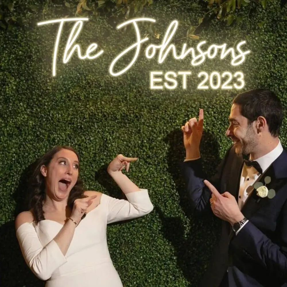 Customized LED neon signs for wall decoration; personalized neon signs suitable for wedding parties, birthday gifts, bedrooms, h