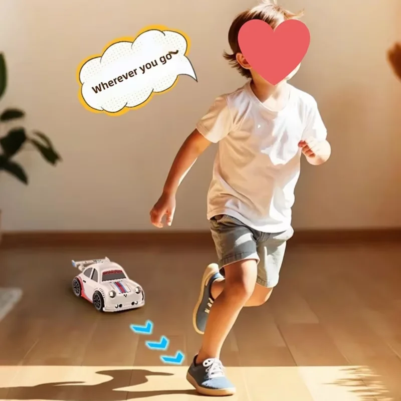 Smart RC Drift Car Toy with Auto Follow Mode Mini Remote Control 2.4GHz Off-Road Racing Vehicle Educational for Boys Kids Adults