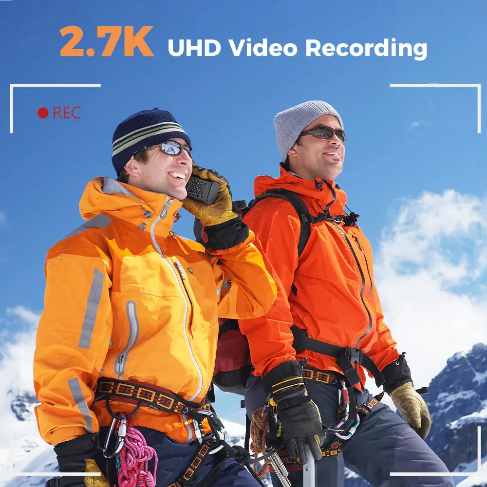 Mini Body Camera With Charging Case 2.7K Thumb Action Wearable Bodycam 180° Rotation Magnetic Helmet Sport DV for Cycling Vlog